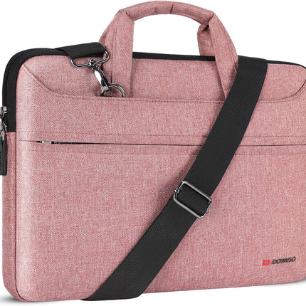 Sierra 17.3 inch LaptopTas Waterdichte Zakelijke Aktetas Messenger Bag Schoudertas werktas notebooktas voor 17.3" Dell/MSI GS73VR Stealth Pro/IdeaPad/HP Envy/LG Gram/ASUS ROG,Roze