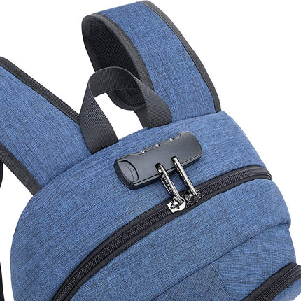 Tzowla Laptop Rugzak voor Heren,Waterdichte Antidiefstalrugzak voor School,Universiteit met USB-Oplaadpoort en Slot,17/17,3 inch Laptoptas voor Dames Jongens Meisje Vrijetijds Werk,Reisrugzak-Blauwe