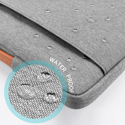 Sierra Laptop Hoes Sleeve Draagtas voor 15,6 Inch HP Lenovo Acer Dell Samsung notebook, MacBook Pro 16 Inch Cover met Intrekbare Handgreep, Grijs