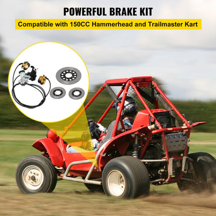 VEVOR Hoofdremcilinderset voor Go-Kart Hammerhead en Trailmaster 150cc Go-Karts Ideaal voor doe-het-kartliefhebbers