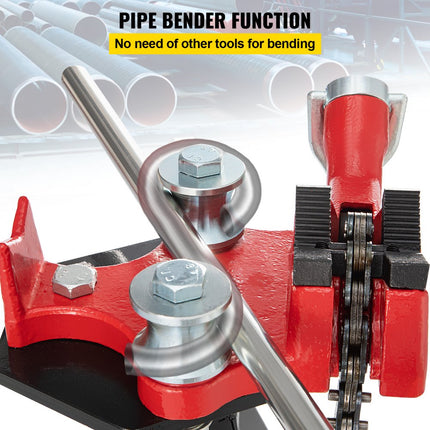 VEVOR Ketting Bankschroef 30x120 cm Tristand Chain Bankschroef Staal Tristand Pionierwerkbank voor het Versterken van Verwijderen van Uitgebreidere Metalen
