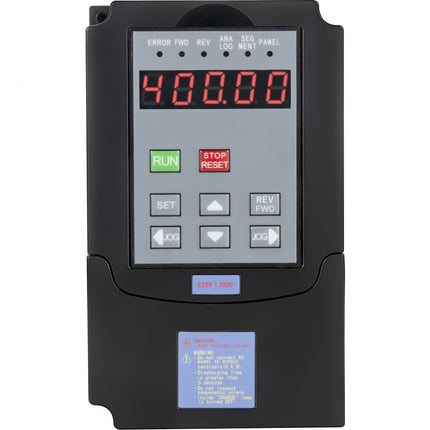 VEVOR Omvormer 1,5 Kw 220 V Variabele Frequentie Drive Frequentieregelaar Inverter Vfd