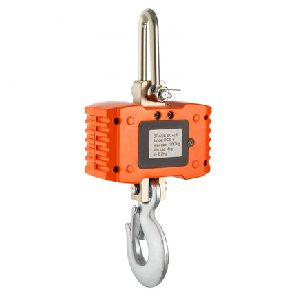 VEVOR 1T Digitale Kraanweegschaal 1000KG 2000LBS Aa Batterijen Eenheidsschakelaar Oiml Iii Goed