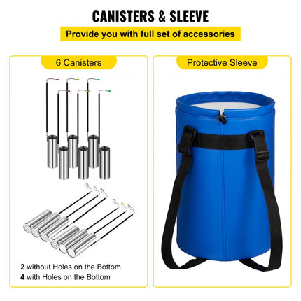 10 L vloeibare stikstofcontainer Cryogene tankopslag Dewar 6-delige emmers