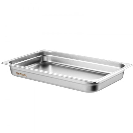 VEVOR pak van 6 hotelpannen gastronormbakken RVS 530x328x67mm 9,25L