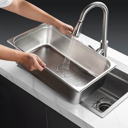 VEVOR 6 x hotelpannen gastronormbak RVS 530x327x150mm 20,2L