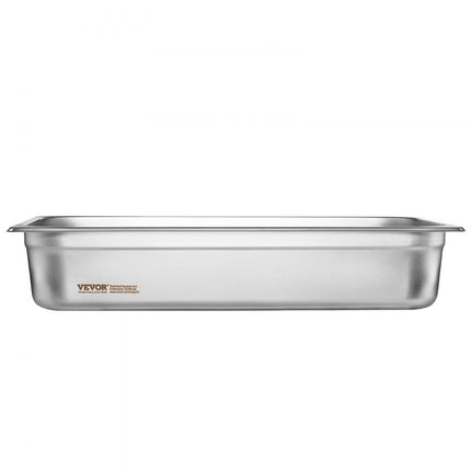 VEVOR 4 x hotelpannen gastronormbak RVS 530x326x107mm 13,9L deksel