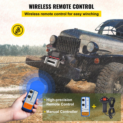 VEVOR Elektrische Lier 13500LBS 12V Winch Elektrische Stalen Kabellier Serie Gewonden Trailer 6120kg Verzending