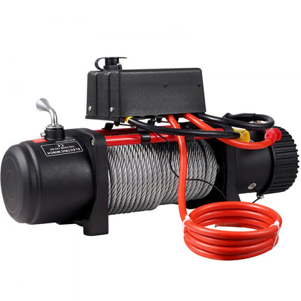 VEVOR Elektrische Lier 13500LBS 12V Winch Elektrische Stalen Kabellier Serie Gewonden Trailer 6120kg Verzending