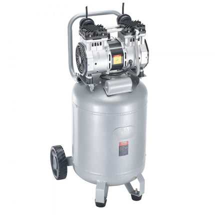 VEVOR luchtcompressor 49L fluistercompressor 2PK luchtpomp olievrije 8bar compressor eenfasig geluidsniveau ≤63dB Ideaal voor het oppompen van banden, autoreparaties, schilderen, houtwerk