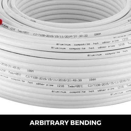 1/2" 300m PEX AL PEX Tubing Pipe Radiant Heat Hot & Cold Water 16x2mm Radiant Floor