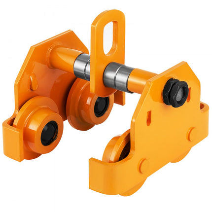 VEVOR Push Beam Trolley Handmatige Trolley 1 Ton Push Trolley Girder van Staal