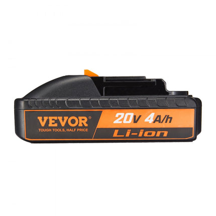 VEVOR 20V 4000mAh lithiumbatterij vervanging voor elektrisch gereedschap max. 40A uitgangsstroom batterij met overbelasting, diepe ontlading, oververhitting en kortsluitbeveiliging lithiumbatterij 144,4 x 76,0 x 54,8 m