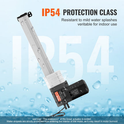 VEVOR lineaire actuatorkit, 330 mm hoge snelheid lineaire actuator 14 mm/s 24V 220lbs/1000N lineaire actuator voor het optillen van tv/tafel/bank IP44-bescherming - adaptervoeding