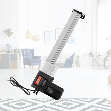 VEVOR lineaire actuatorkit, 330 mm hoge snelheid lineaire actuator 14 mm/s 24V 220lbs/1000N lineaire actuator voor het optillen van tv/tafel/bank IP44-bescherming - adaptervoeding