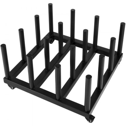 VEVOR Mediarolopslagrek 27,5" x 27,5" x 17,5" Rollende vinylwagen, capaciteit 16 rollen