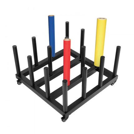 VEVOR Mediarolopslagrek 27,5" x 27,5" x 17,5" Rollende vinylwagen, capaciteit 16 rollen