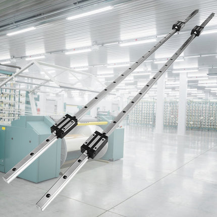 VEVOR Lineaire Geleiding Lineaire Rails Lineaire geleider HGH20 - 1500mmA2×2 incl 2 lineaire geleiders en 4 lagerblokken