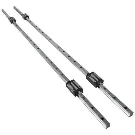 VEVOR Lineaire Geleiding Lineaire Rails Lineaire geleider HGH20 - 1500mmA2×2 incl 2 lineaire geleiders en 4 lagerblokken