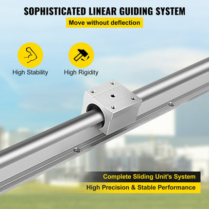 VEVOR Lineaire Geleiding Lineaire Rails Cnc Lineaire Gids Manier Rail Kit 600 mm Lineaire Schuifrail SBR16 Lineaire Schuifgeleider Zijn