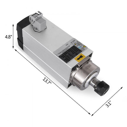 VEVOR 3,0KW luchtkoelingspindelmotor 220V ~ 250V / 300Hz 0-18000RPM roestvrij staal met 3KW 4HP frequentieomvormer 3 fase 208-240V AC SPWM werktemperatuur -10-40℃ omvormerdisplay