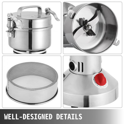 VEVOR Grinder Graanmolen Grain Grinder 350g Elektrische Kruiden Graan Molen Grinder Meel Machine Huishoudelijke Kruiden Erts Zout