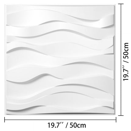 3D Wandpanelen 13PCS Pack PVC Decoratief 50x50cm Tegels Grote Golf