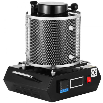 VEVOR 3KG elektrische smeltoven Goudsmeltoven 1150℃ met zwarte tong