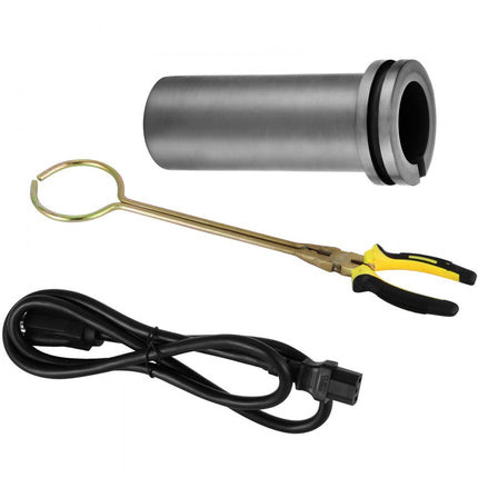 VEVOR 3KG elektrische smeltoven Goudsmeltoven 1150℃ met zwarte tong