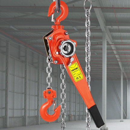 VEVOR Rateltakel Ketting Takel Lever Block / Ratchet Puller Hoist Load Brake,come Along 3ton Lever Hoist Puller Load Brake Hand Ratcheting 2 Hooks,3t