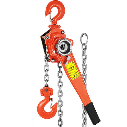 VEVOR Rateltakel Ketting Takel Lever Block / Ratchet Puller Hoist Load Brake,come Along 3ton Lever Hoist Puller Load Brake Hand Ratcheting 2 Hooks,3t