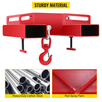 VEVOR 3 ton lasthaak voor heftruck verzinkt van geeloranje 3000 kg