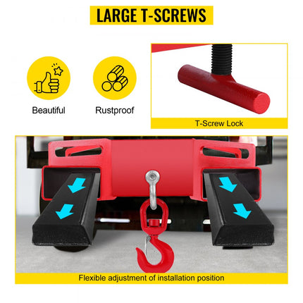 VEVOR 3 ton lasthaak voor heftruck verzinkt van geeloranje 3000 kg