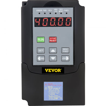 VEVOR Omvormer Inverter 4kw Vfd Aandrijving Omvormer Belastingsvermogen Laag vermogen Competely Soundl Koopje