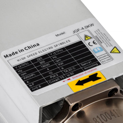 VEVOR 4KW ER25 luchtgekoelde motor, 220V/300Hz, 1-18000RPM met 4KW frequentieomvormer 208-240VAC, omvormer 220V, 3-fase VFD, display met statusindicatielampje, werktemperatuur -10-40℃