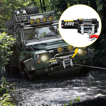 VEVOR Elektrische Lier 1814kg(4000 lbs) Winch Kabel Lier Elektrische Takel Lier Offroad Lier Uitgerust met 1,3kW Waterdichte Permanentmagneetmotor