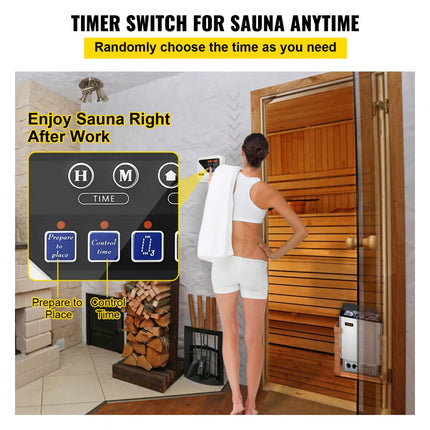 Sauna Heater Stove External Digital Controller Home Room's light Over-Heat Protection