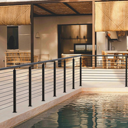 VEVOR 4 st. relingpalen 91x2,54x5cm palen met horizontale gaten