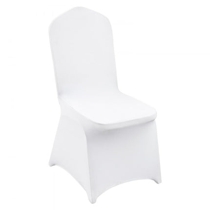 50PCS Stretch Spandex White Folding Chair Covers Decotation Solemn Elastic