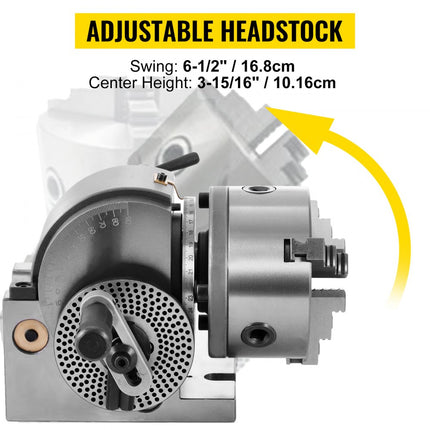 VEVOR BS-0 Precisiescheidingskop met 5" 3-klauwplaat Snel Hoge kwaliteit Betrouwbaar