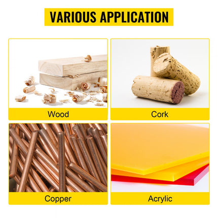 VEVOR 375W Bankband en Schijfschuurmachine Slijpmachine 1420rpm Metaalbewerking Tafelblad Hoogwaardig