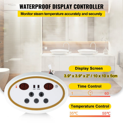 9kw Steam Generator Shower Auto Controller Sauna Bath Home Spa 220v Professional