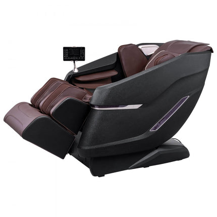 VEVOR massagestoel met flexibele SL-rail, 3D full body shiatsu-massageapparaat, zwaartekrachtvrij, 10 tot 18 automatische modi, verwarming, Bluetooth-luidspreker, luchtkussen en touchscreen 160 kg