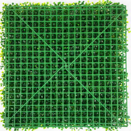 VEVOR Kunstmatige Haag 12 Stuks Buxus Achtergrond 50,8 x 50,8 cm Kunstmatige Buxus Paneel Gemaakt van 100% Milieuvriendelijk Polyethyleen met Stevige Paneelbasis voor Balkon Hotels en andere Feesten