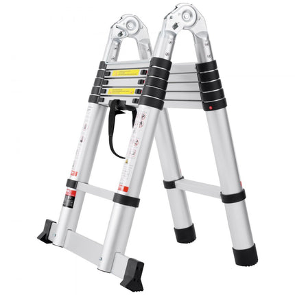 VEVOR telescopische ladder, trap, vouwladder, uitschuifbare ladder, 1,85-3,79m