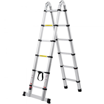 VEVOR telescopische ladder, trap, vouwladder, uitschuifbare ladder, 1,85-3,79m