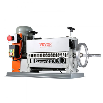 VEVOR Kabelstripmachine Elektrisch 1,5-40 mm Kabelstripmachine 370W Stripmachine 11 Stripkanalen Striptang met zwengel 65 Mn verenstaalblad Ideaal voor het strippen van koperdraad