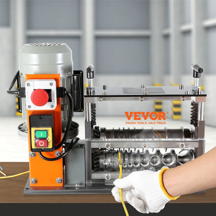 VEVOR Kabelstripmachine Elektrisch 1,5-40 mm Kabelstripmachine 750W Stripmachine 30m per minuut Snelheid Draadstripper 65Mn Veerstalen mes Ideaal voor het strippen van koperdraad