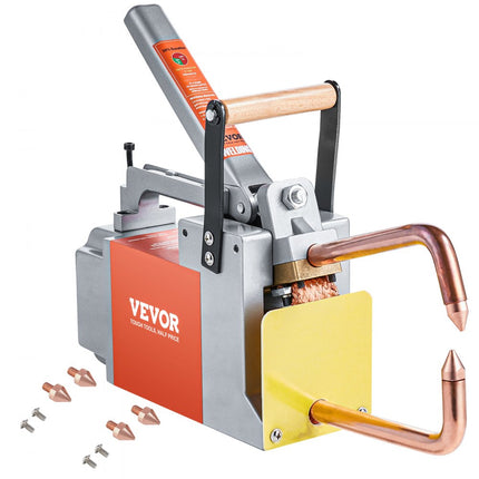 VEVOR draagbare puntlasmachine, 1/8" dikke puntlasmachine met 1,5 kVA invoercapaciteit, lastippistool, puntlasmachine voor metalen platen voor koolstofstaal, roestvrij staal, aluminiumplaat