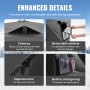 VEVOR vistent 6-8 personen visparaplu campingtent ijsvissen tent 3,6x1,8x2m